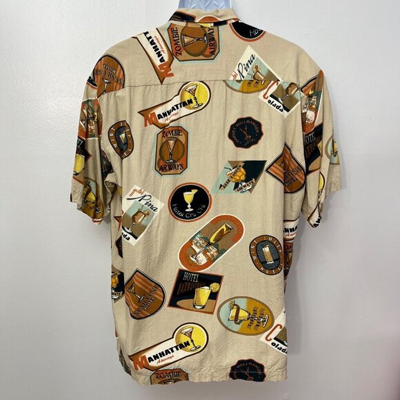 Vintage Tori Richard‎ Hawaiian Cocktail Print Short Sleeve Shirt Size Large - Picture 5 of 9
